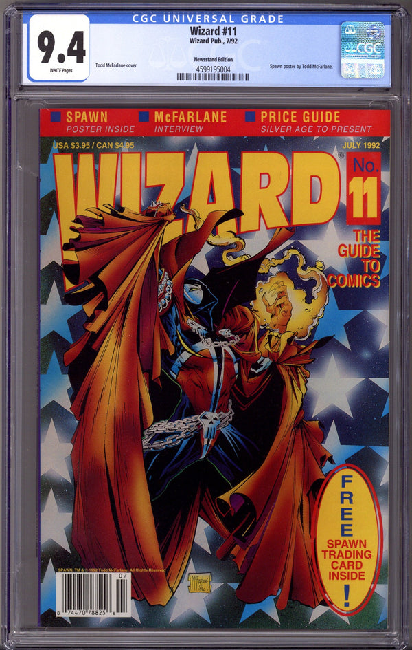 Wizard: The Comics Magazine 11 CGC 9.4 (NM) (1992) Newsstand