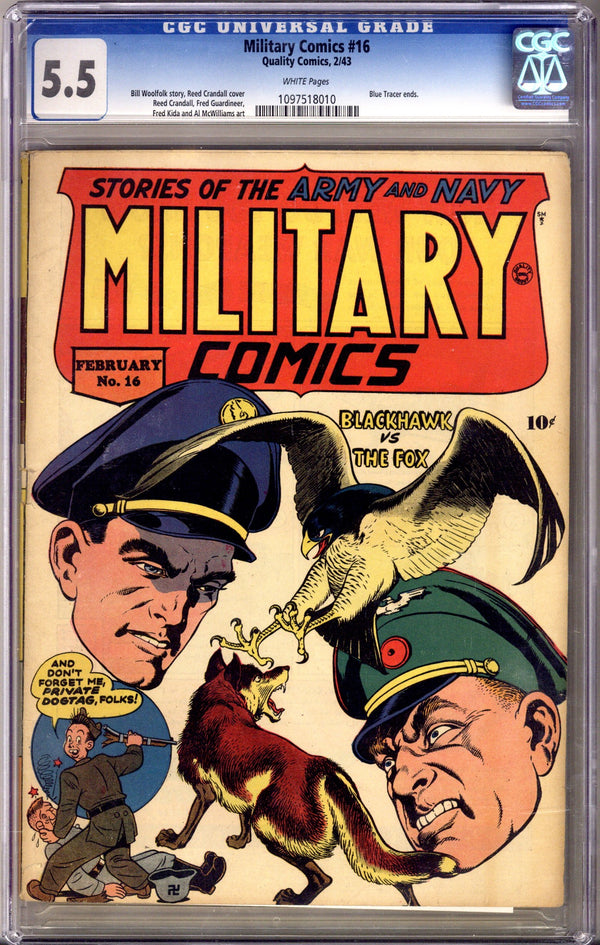 Military Comics 16 CGC 5.5 (FN-) (1943)