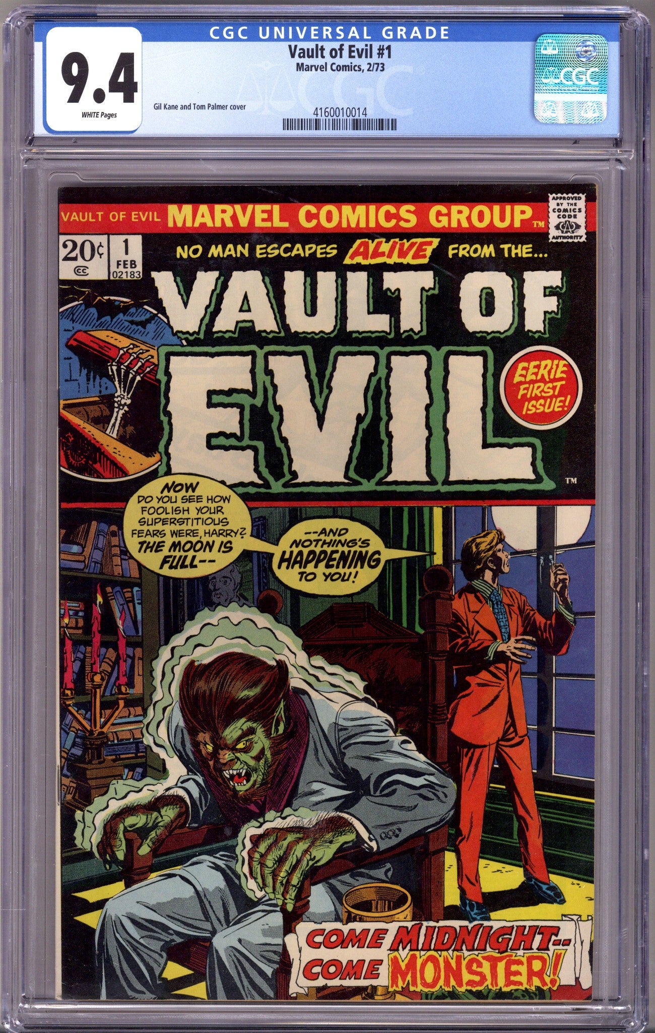 Vault of Evil   1 CGC 9.4 (NM)   (1973)        