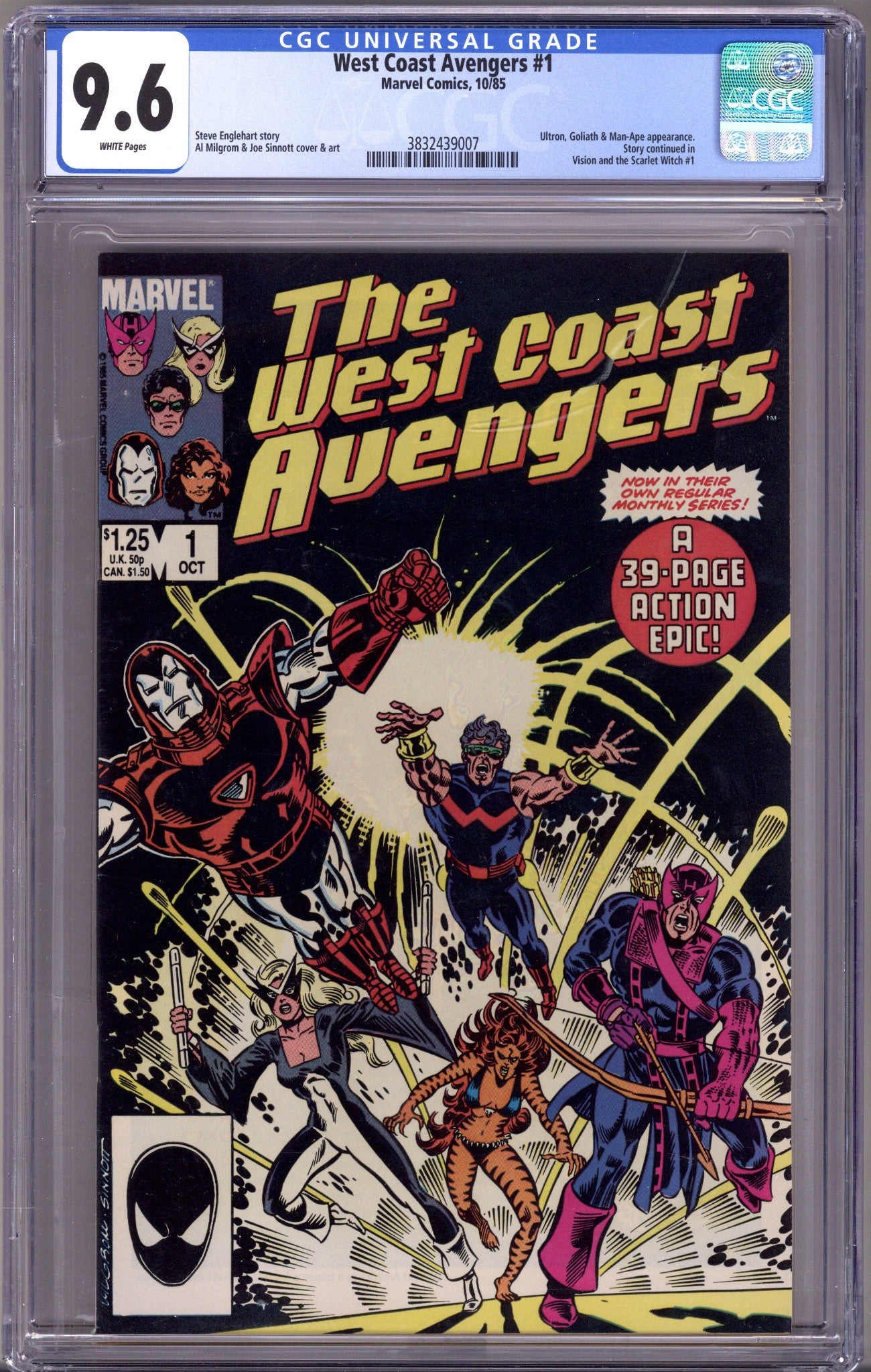 West Coast Avengers Vol 2 1 CGC 9.6 (NM+)   (1985)        
