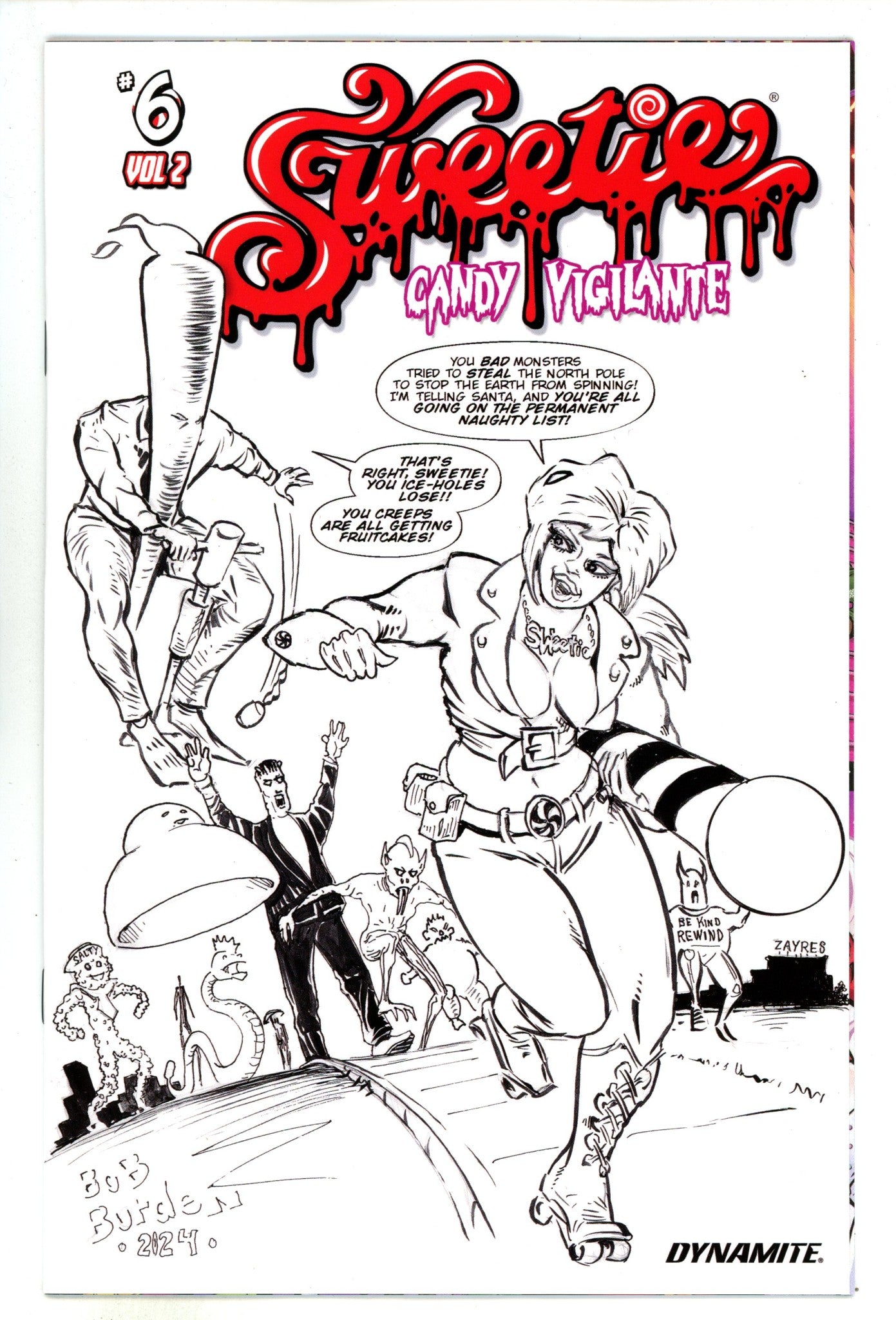 Sweetie Candy Vigilante Vol 2 6 Burden B&W Incentive Variant (2024)