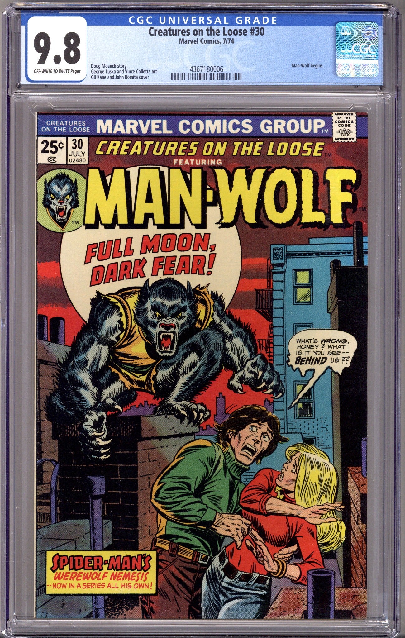 Creatures on the Loose 30 CGC 9.8 (NM/M) (1974)