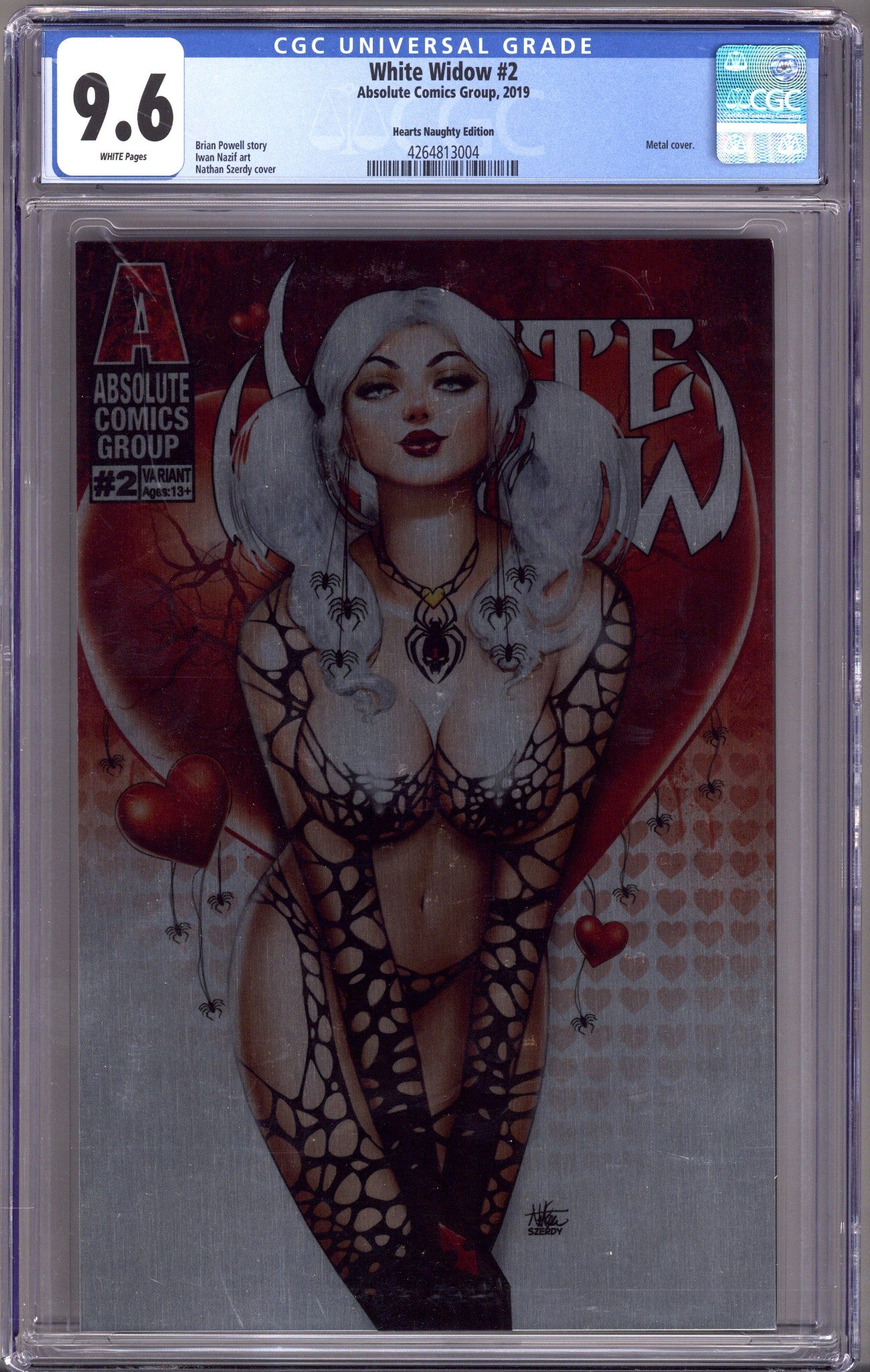 White Widow   2 CGC 9.6 (NM+)   (2019) Szerdy Metal Naughty Exclusive Variant  