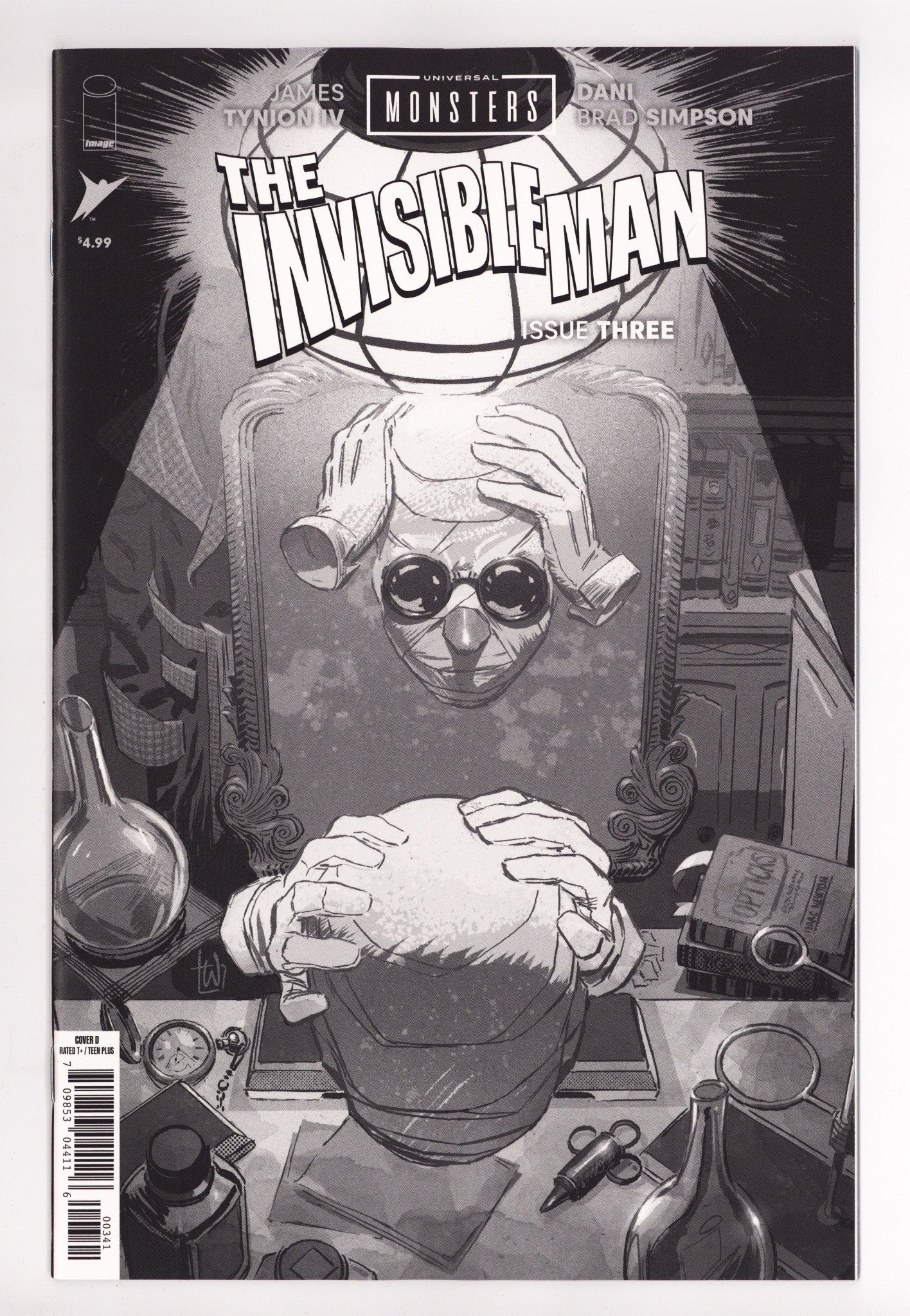 Universal Monsters The Invisible Man 3 Weeks B&W Incentive NM (2025)