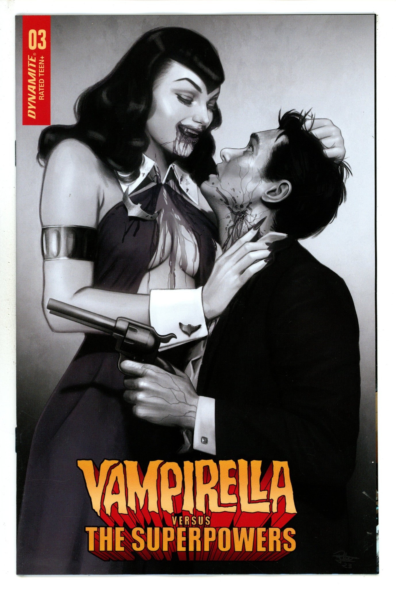 Vampirella Vs Superpowers 3 Puebla B&W Incentive Variant (2023)