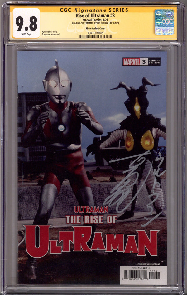 The Rise of Ultraman 3 CGC 9.8 (NM/M) (2021) Photo Variant Signed x1 Cover Bin Furuya