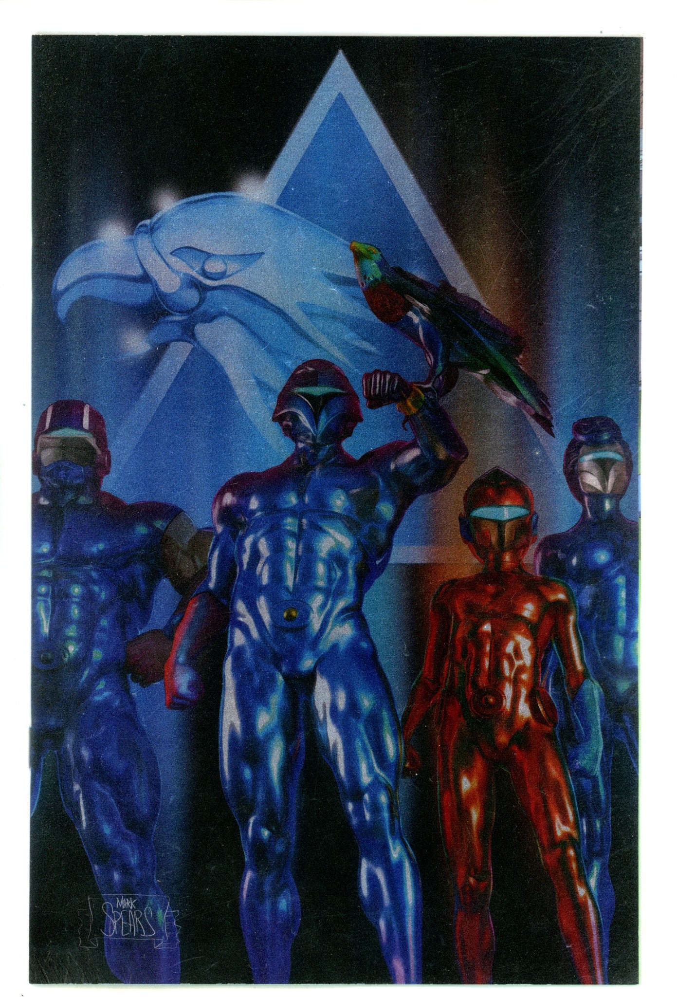 Silverhawks 3 Spears Logo Backgrouind Foil Virgin Incentive Variant NM- (2025)