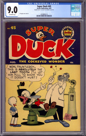 Super Duck Comics 45 CGC 9.0 (VF/NM) Double Cover (1952)