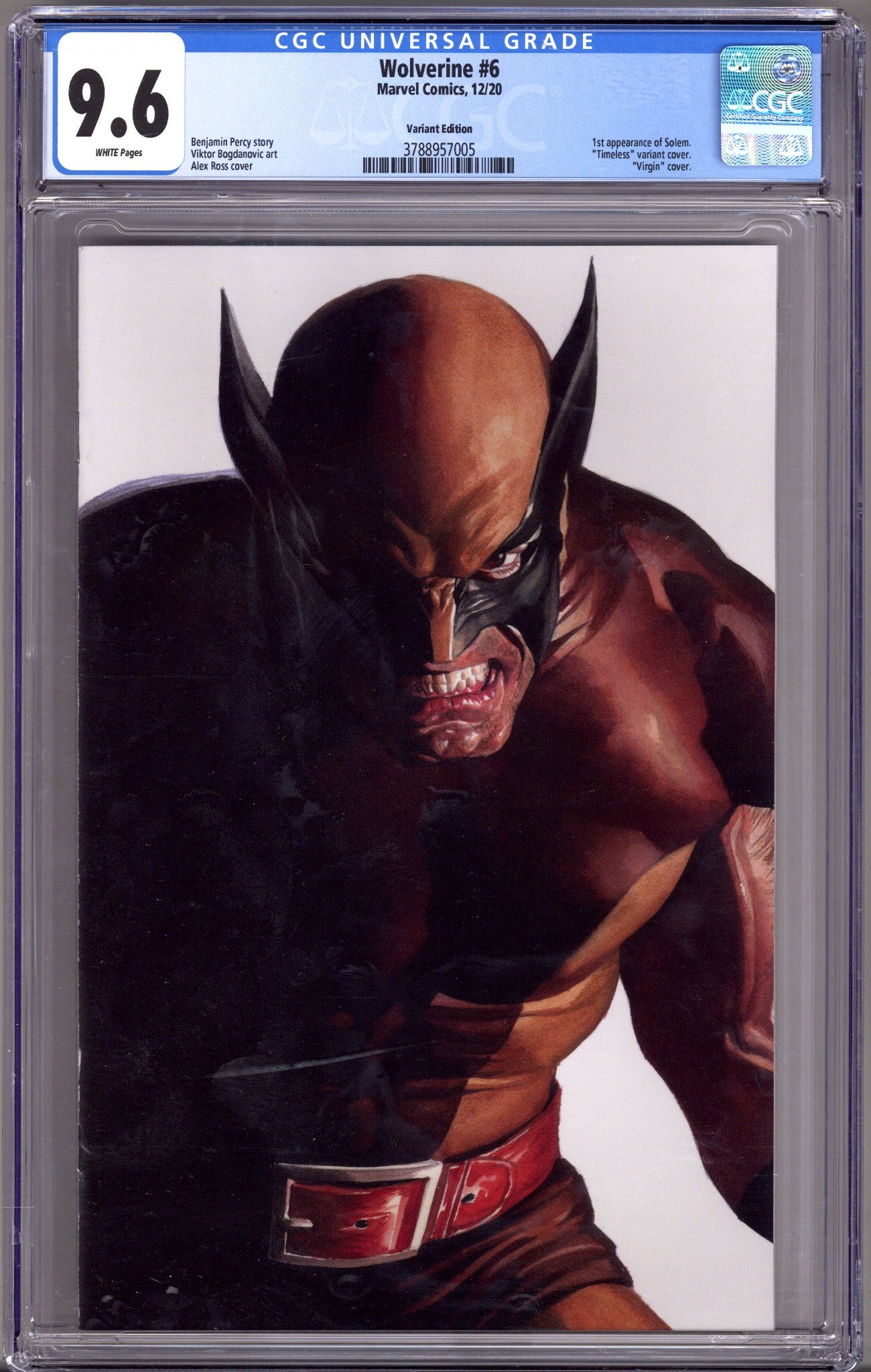 Wolverine Vol 7 6 CGC 9.6 (NM+)   (2020) Ross Timeless   Variant  