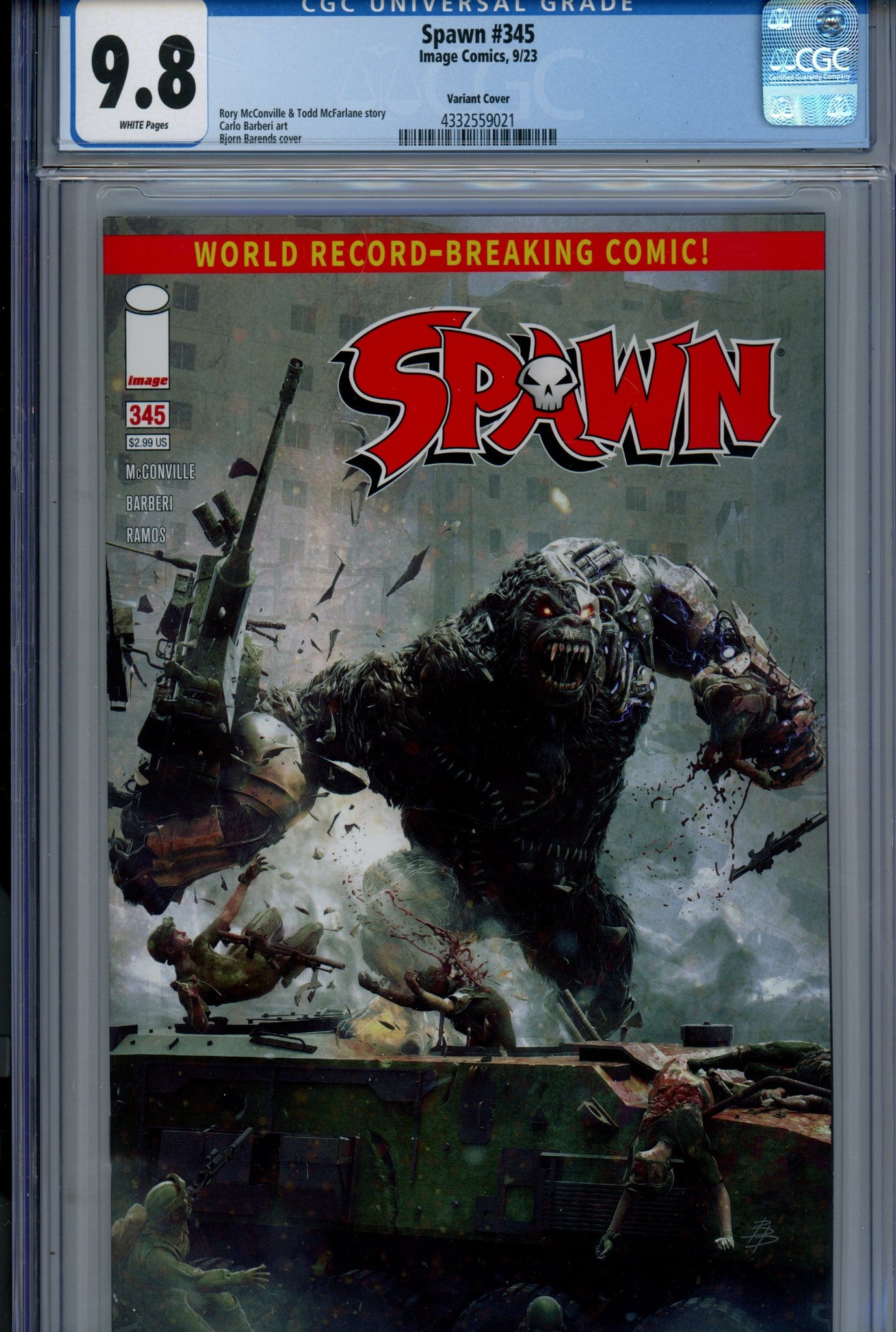 Spawn 345 CGC 9.8 (NM/M) (2023) Barends Variant 
