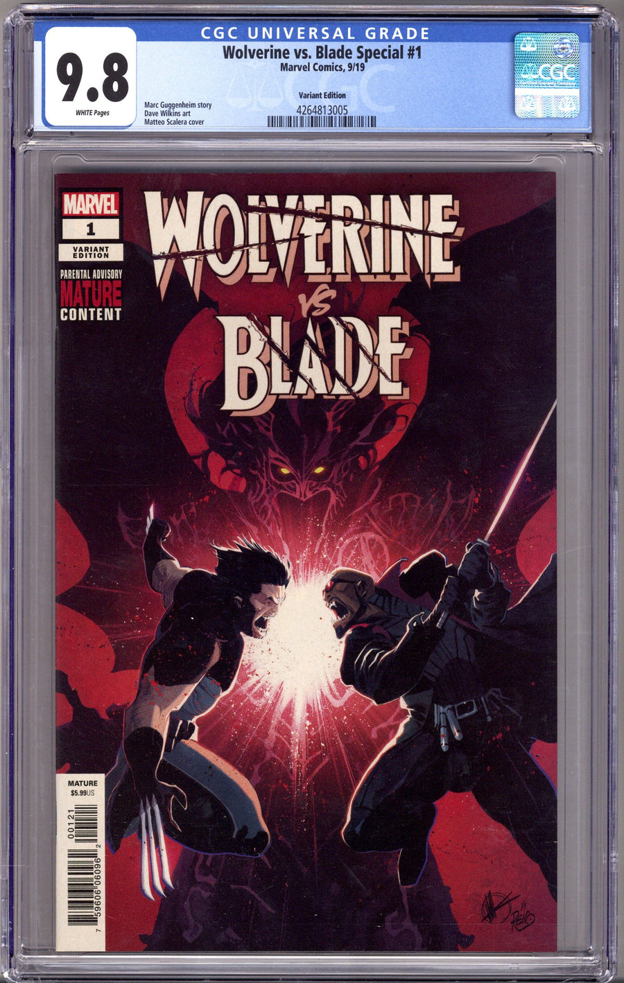 Wolverine vs. Blade Special   1 CGC 9.8 (NM/M)   (2019) Scalera     Variant  