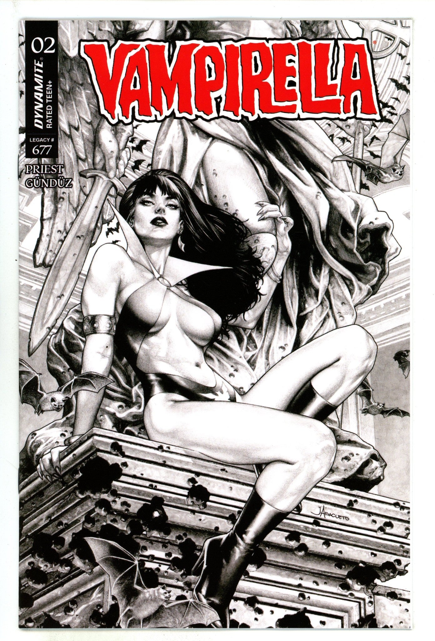 Vampirella Vol 8 2 Anacleto B&W Incentive Variant (2025)