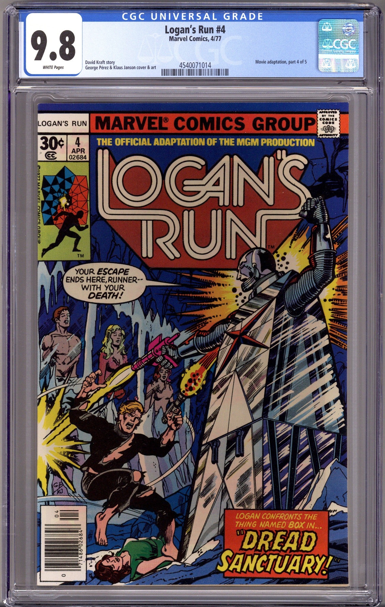 Logan's Run Vol 1 4 CGC 9.8 (NM/M) (1977)