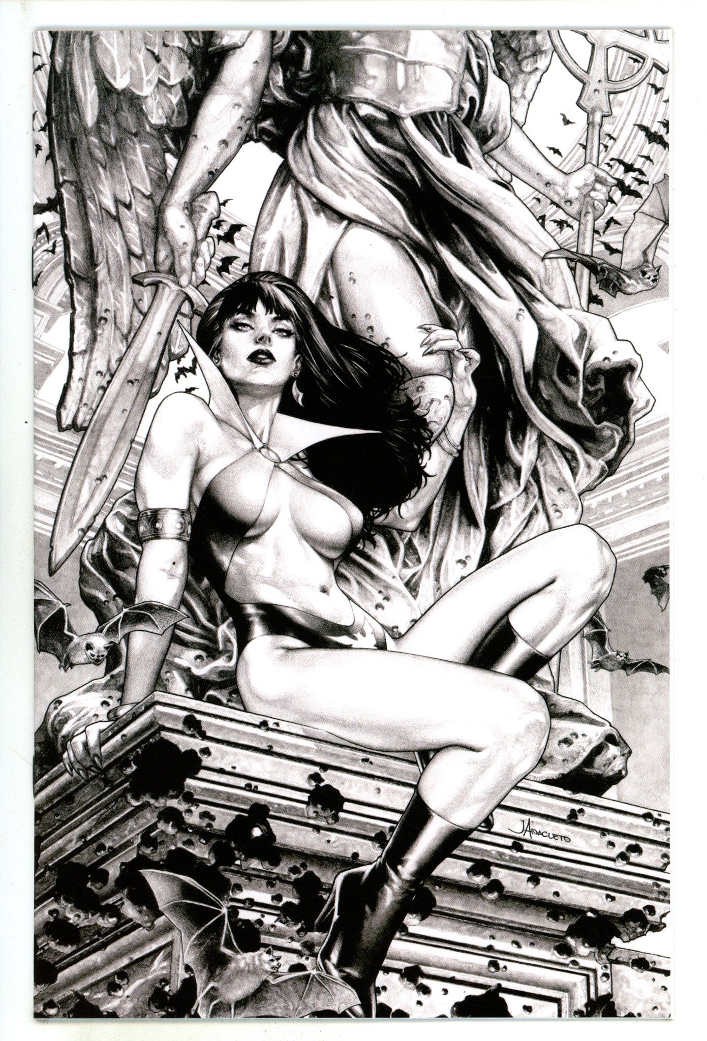 Vampirella Vol 8 2 Anacleto B&W Virgin Incentive Variant (2025)