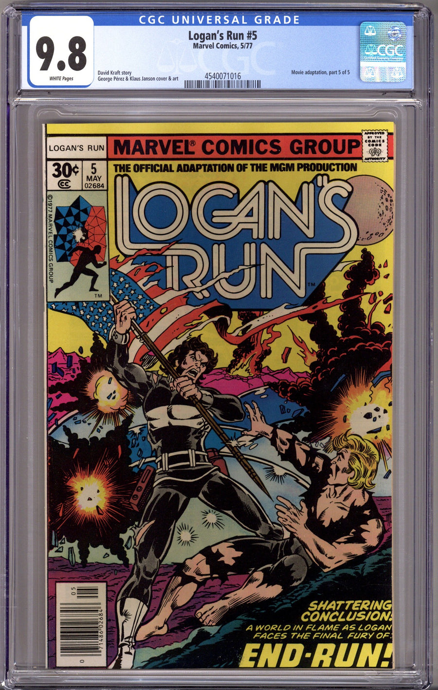 Logan's Run Vol 1 5 CGC 9.8 (NM/M) (1977)