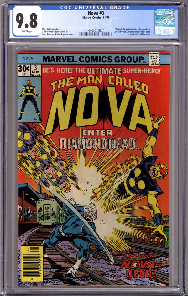 Nova Vol 1 3 CGC 9.8 (NM/M) (1976)