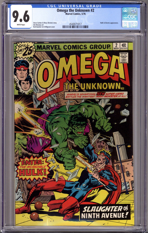 Omega the Unknown Vol 1 2 CGC 9.6 (NM+) (1976)