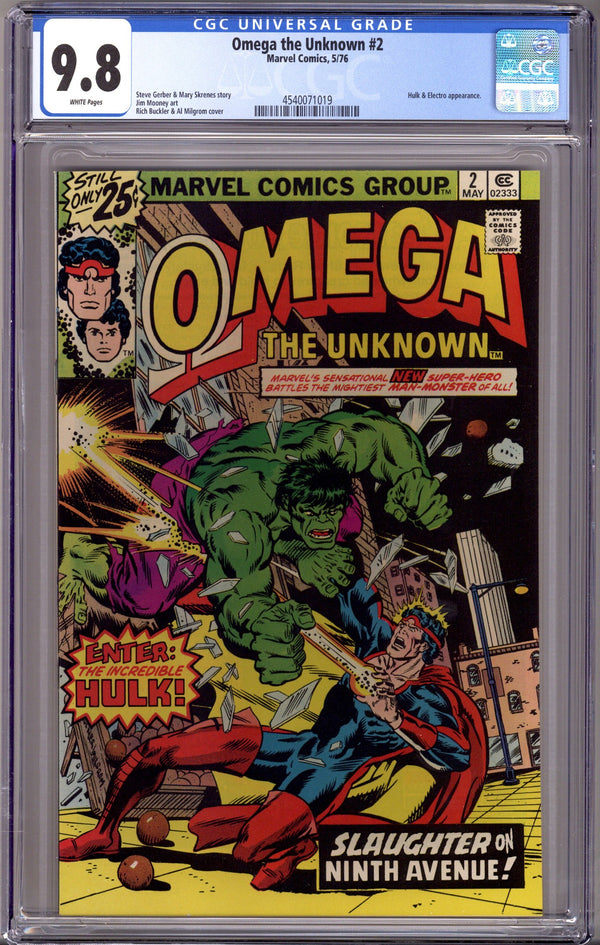 Omega the Unknown Vol 1 2 CGC 9.8 (NM/M) (1976)