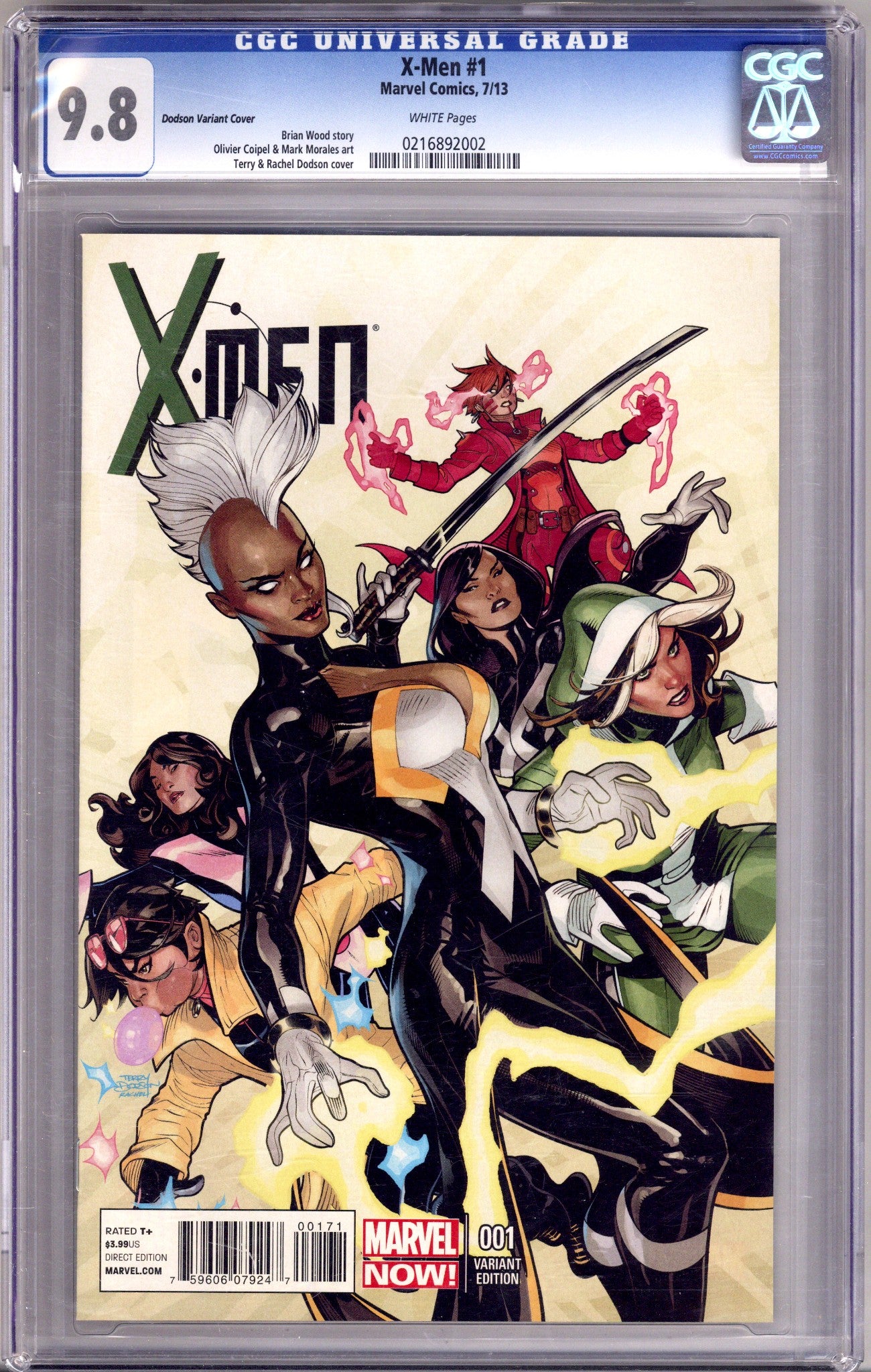 X-Men Vol 3 1 CGC 9.8 (NM/M)   (2013) Dodson     Incentive Variant  
