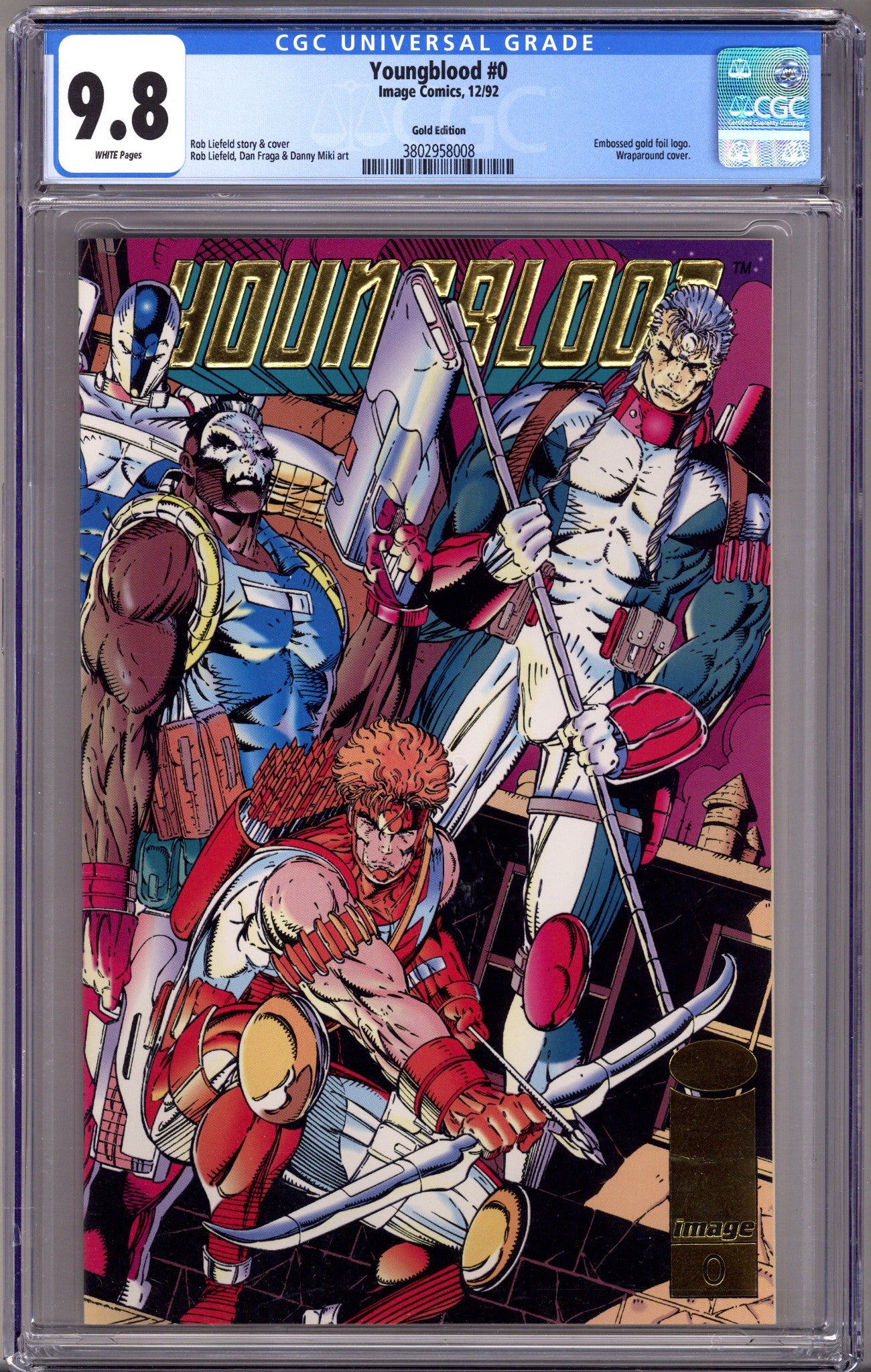 Youngblood Vol 1 0 CGC 9.8 (NM/M)   (1992) Gold Foil   Variant  