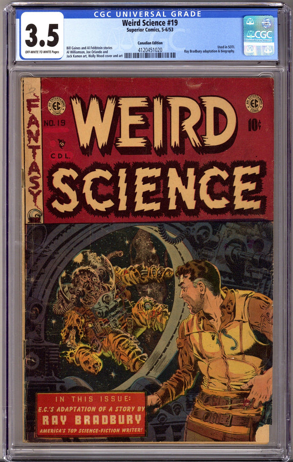 Weird Science 19 CGC 3.5 (VG-) (1953) Canadian Edition