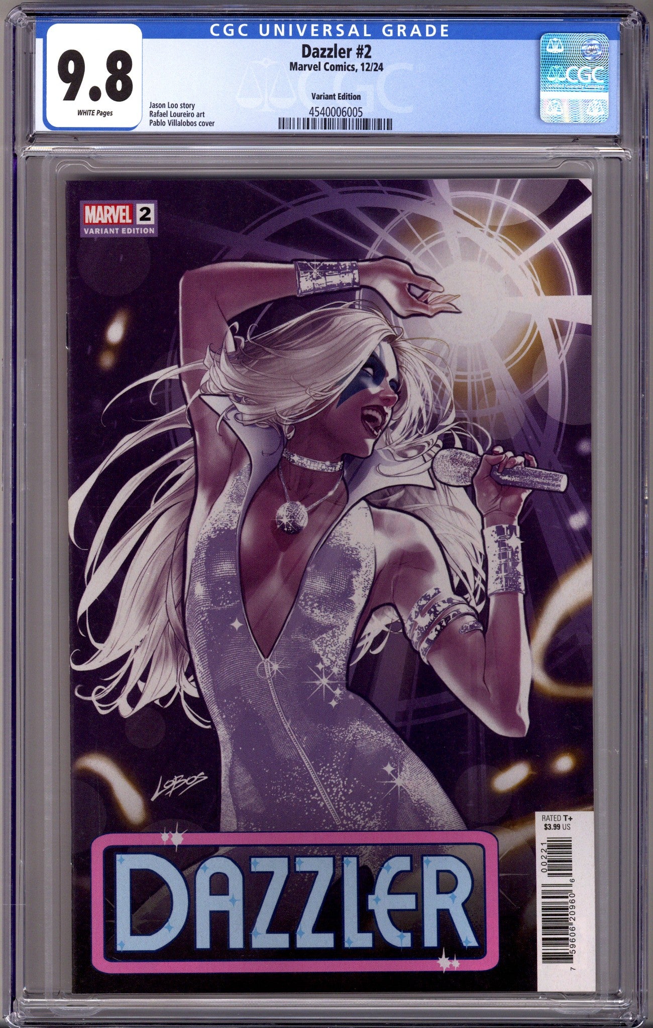 Dazzler Vol 3 2 CGC 9.8 (NM/M) (2024) Villalobos Variant