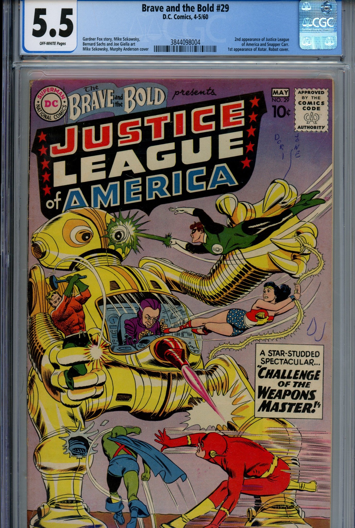 The Brave and the Bold Vol 1 29 CGC 5.5 (FN-) (1960) 