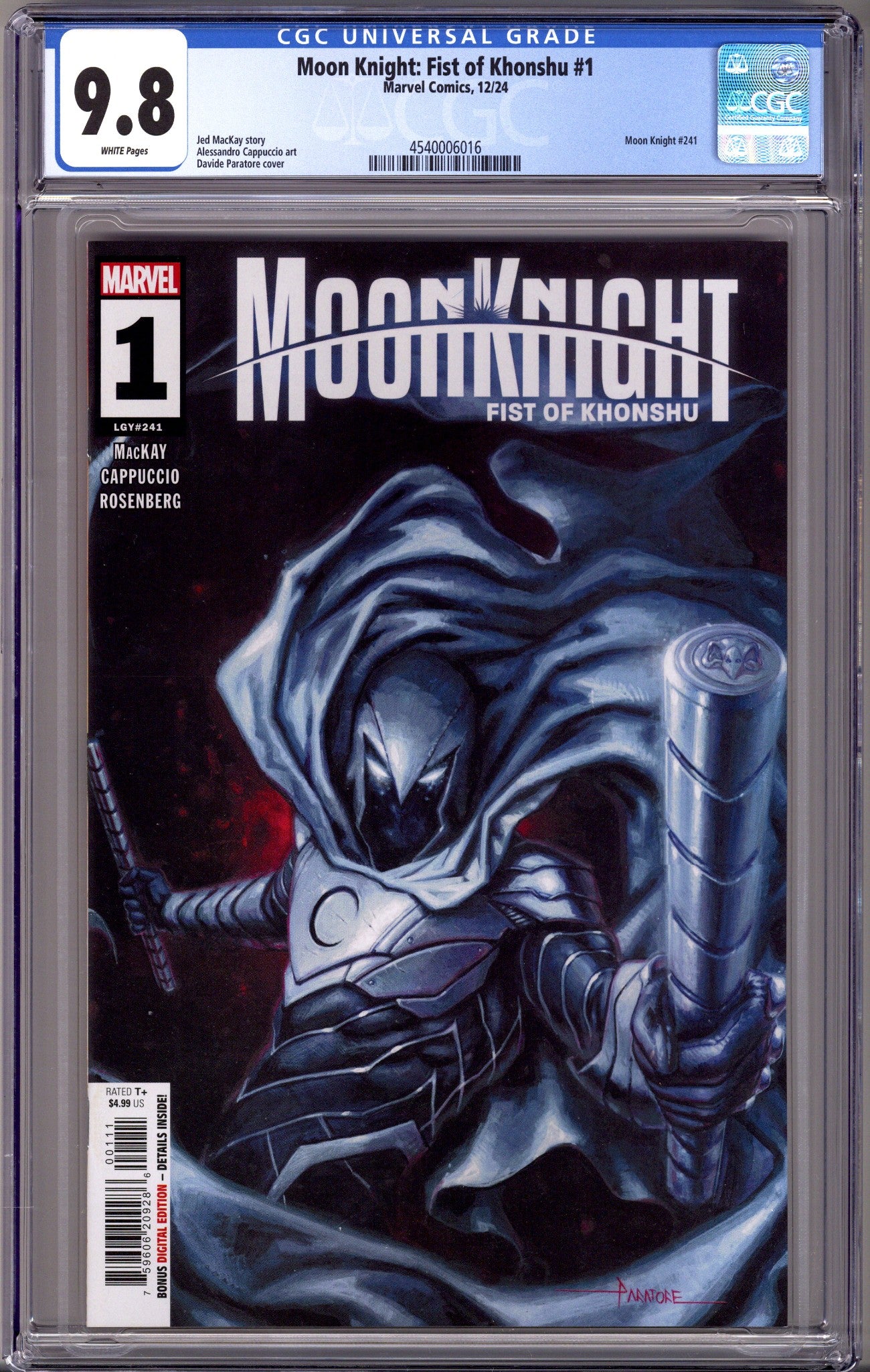 Moon Knight: Fist of Khonshu 1 CGC 9.8 (NM/M) (2024)