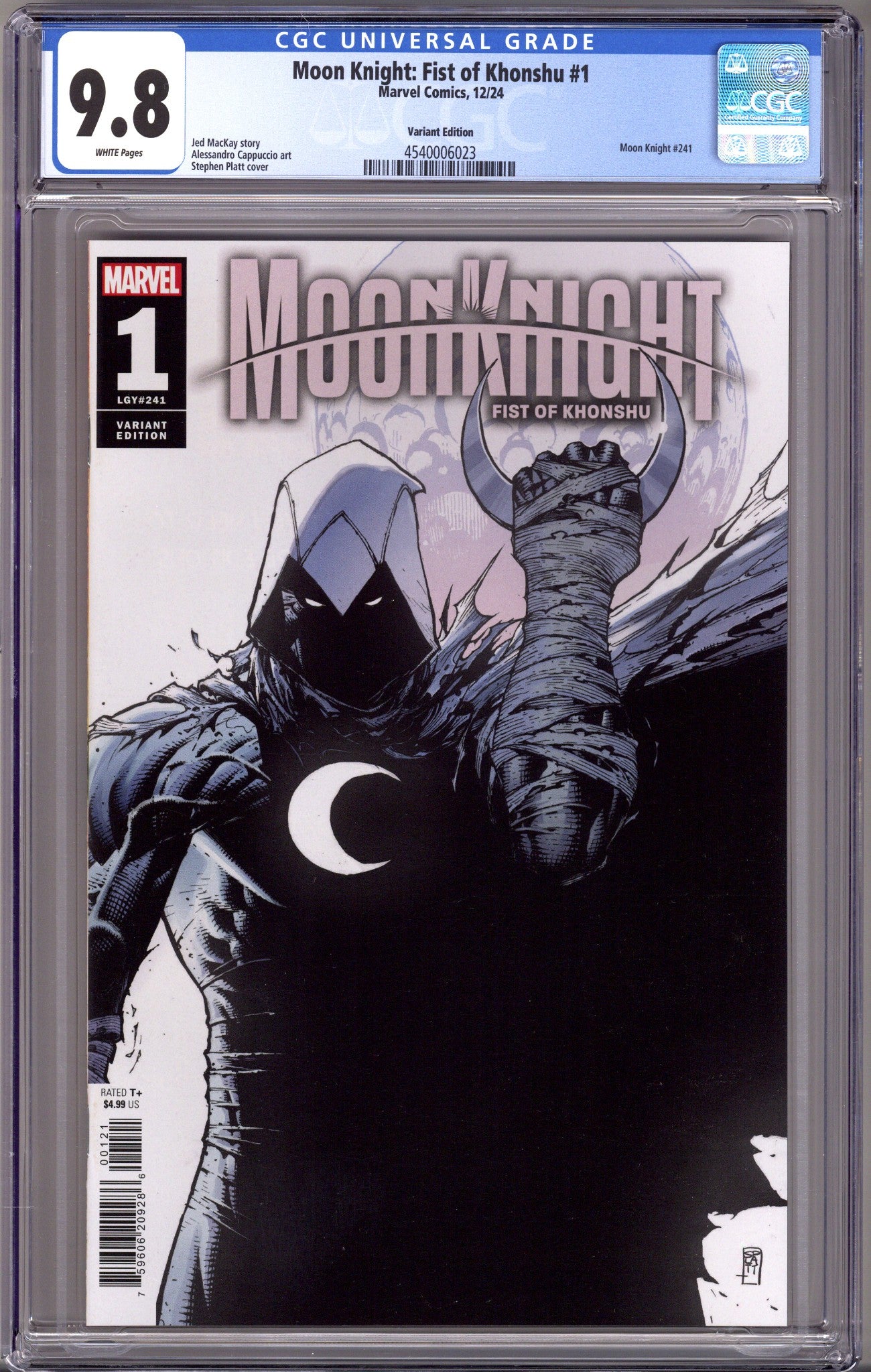 Moon Knight: Fist of Khonshu 1 CGC 9.8 (NM/M) (2024) Platt Variant