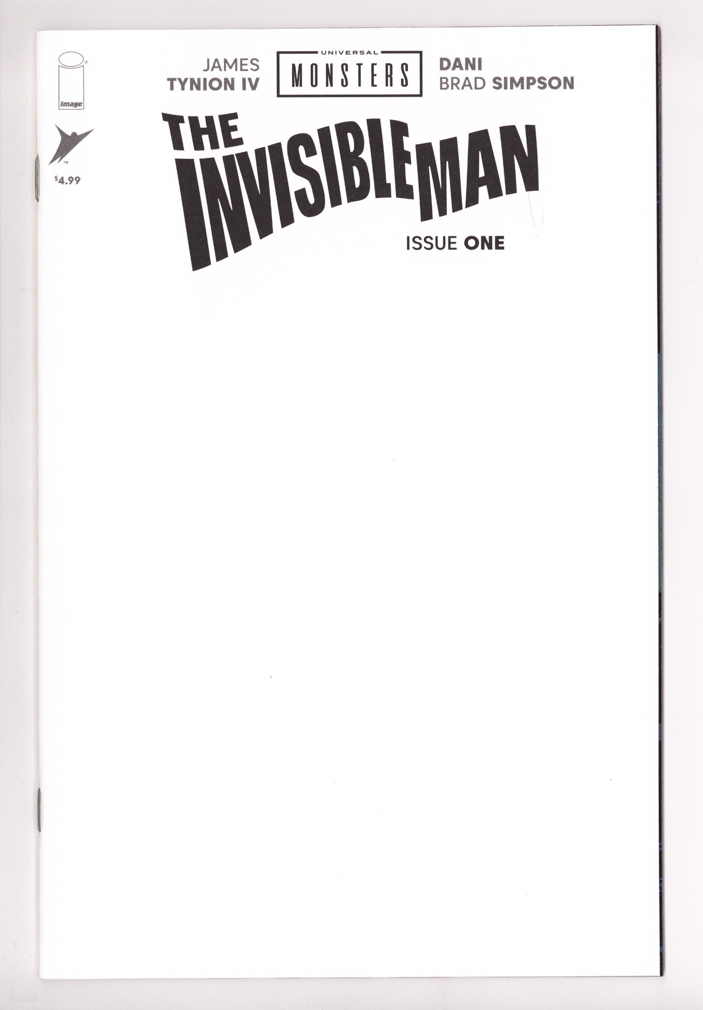 Universal Monsters The Invisible Man 1 Blank Variant (2025)