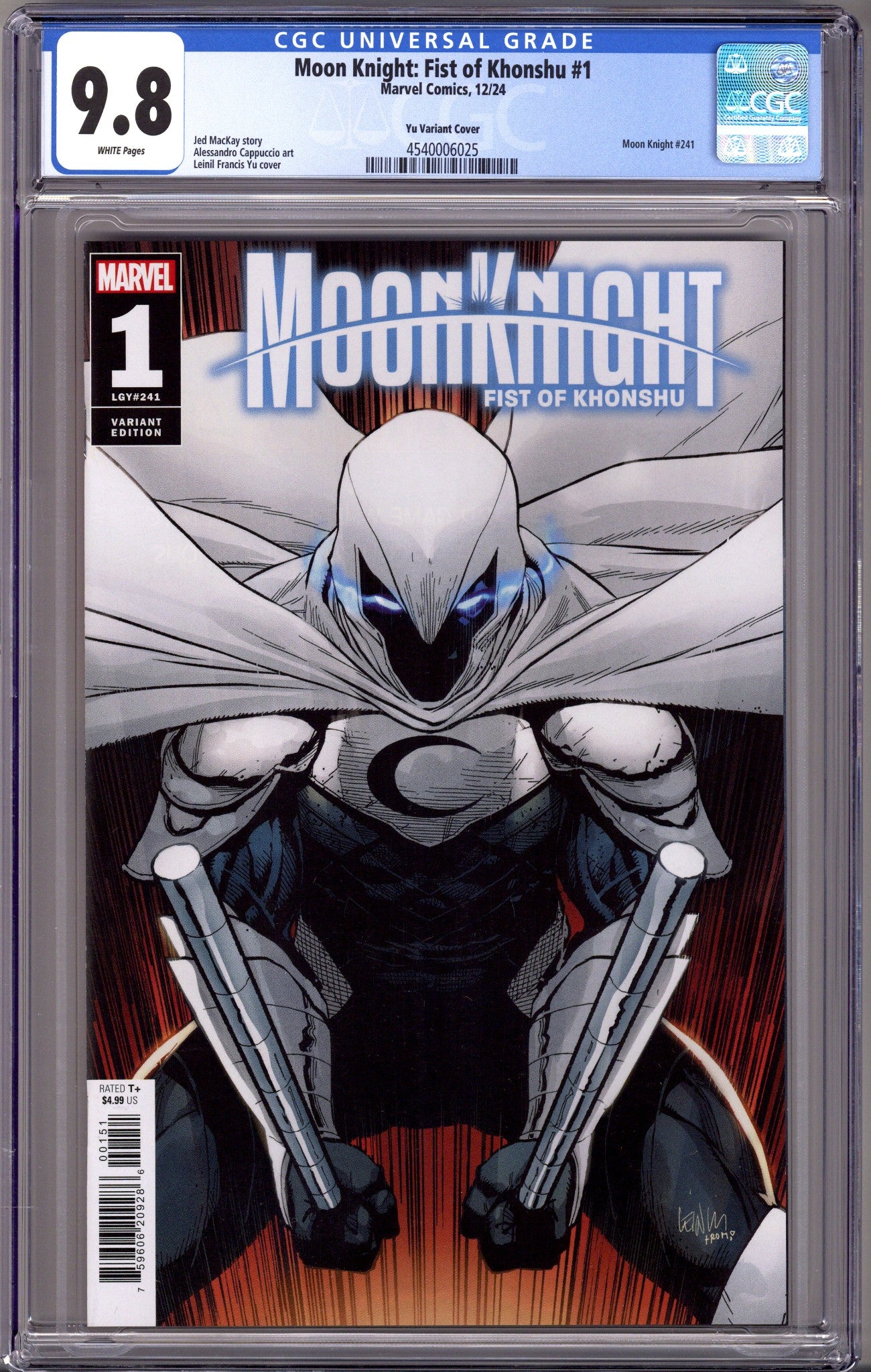 Moon Knight: Fist of Khonshu 1 CGC 9.8 (NM/M) (2024) Yu Variant