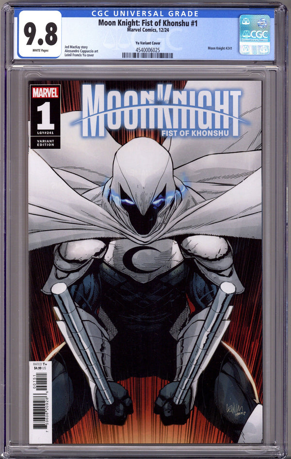 Moon Knight: Fist of Khonshu 1 CGC 9.8 (NM/M) (2024) Yu Variant