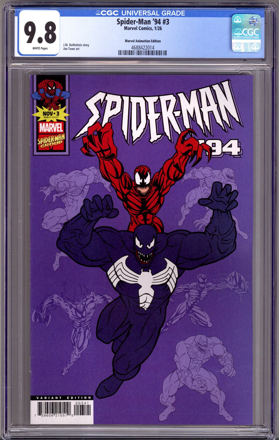 Spider-Man '94   3 CGC 9.8 (NM/M)   (2026) Animation   Variant  