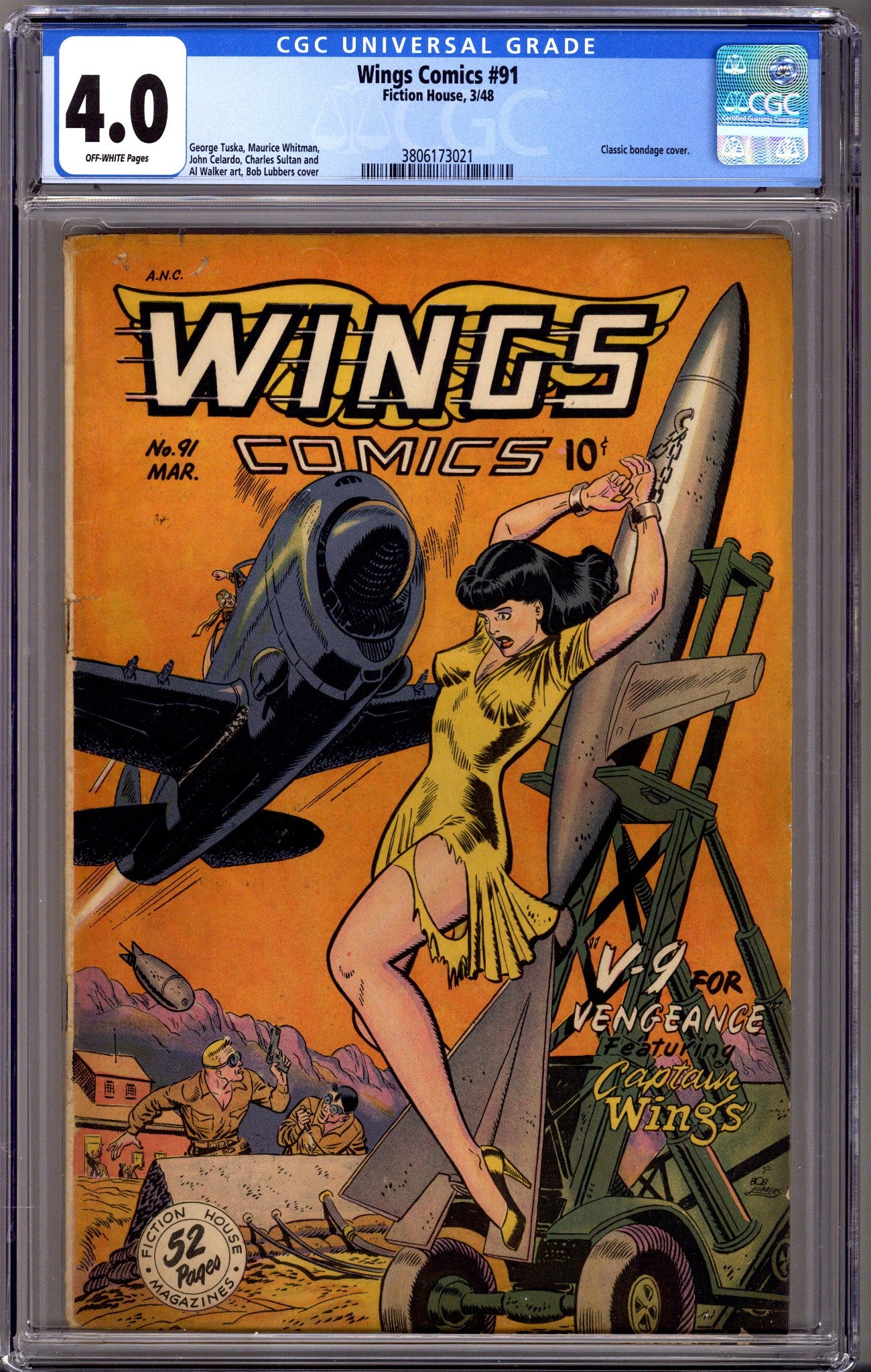 Wings Comics 91 CGC 4.0 (VG) (1948)