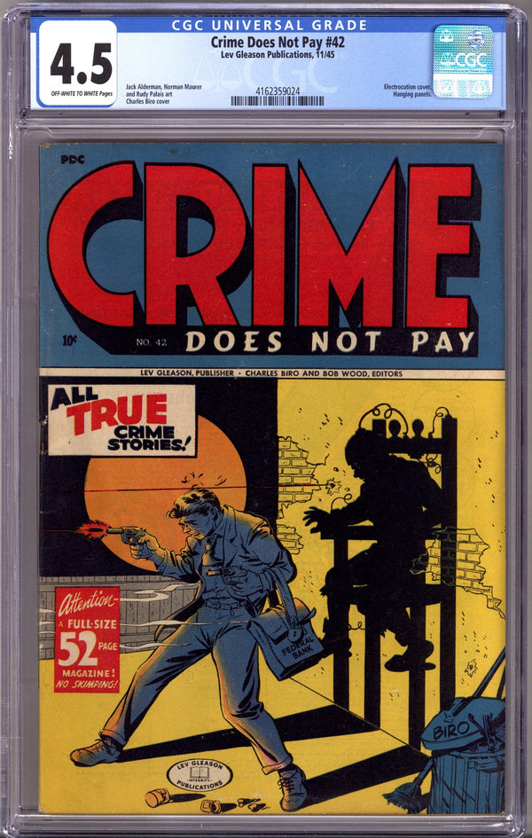 Crime Does Not Pay 42 CGC 4.5 (VG+) (1945)