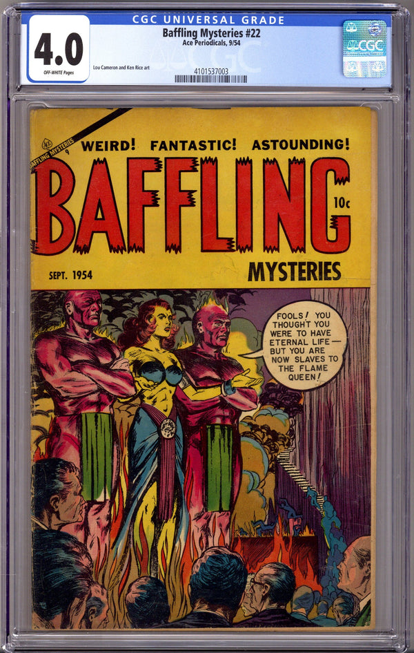 Baffling Mysteries 22 CGC 4.0 (VG) (1954)