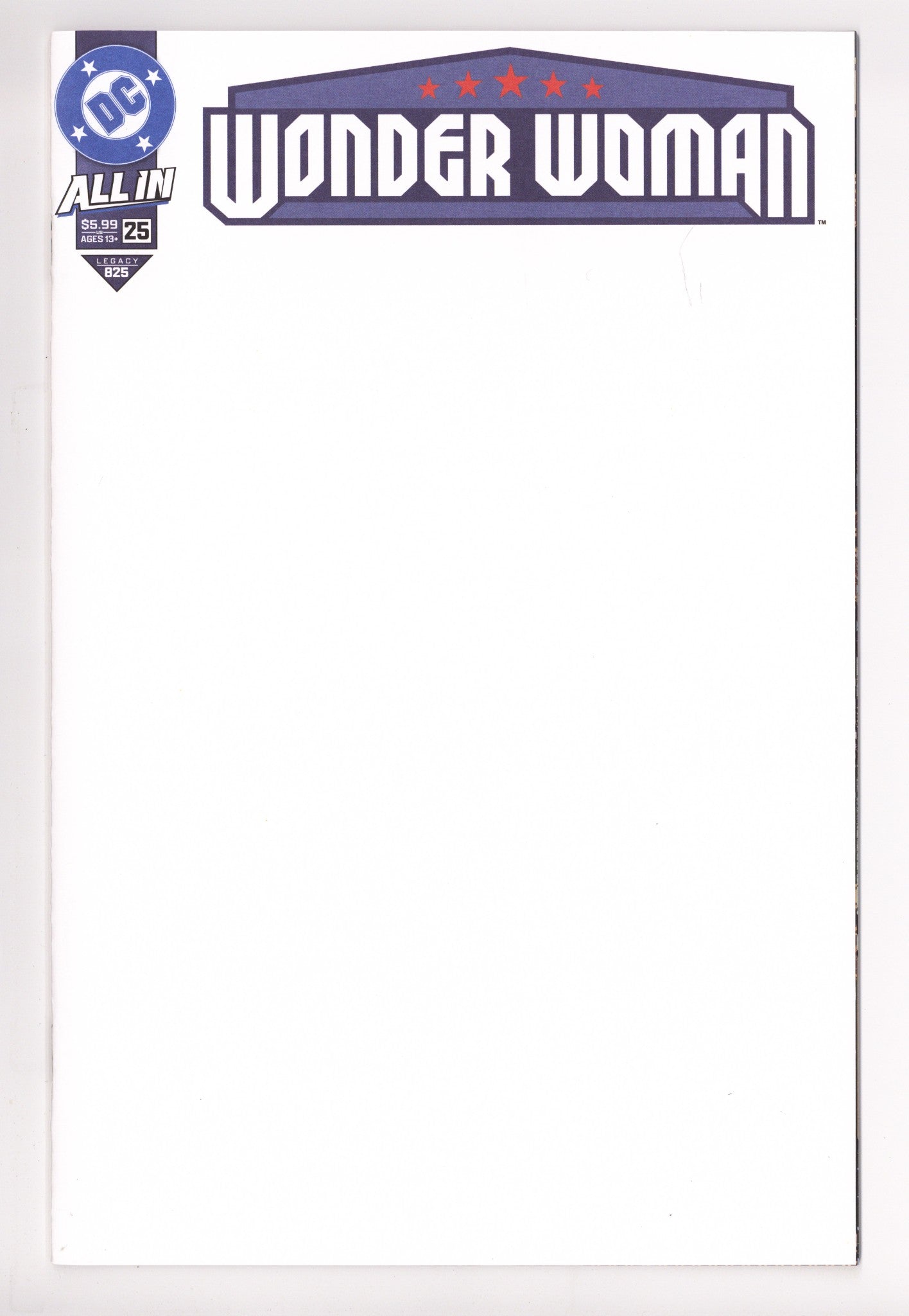 Wonder Woman Vol 6 25 Blank Variant (2025)