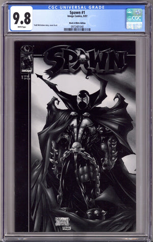 Spawn   1 CGC 9.8 (NM/M) Black & White Edition  (1997)