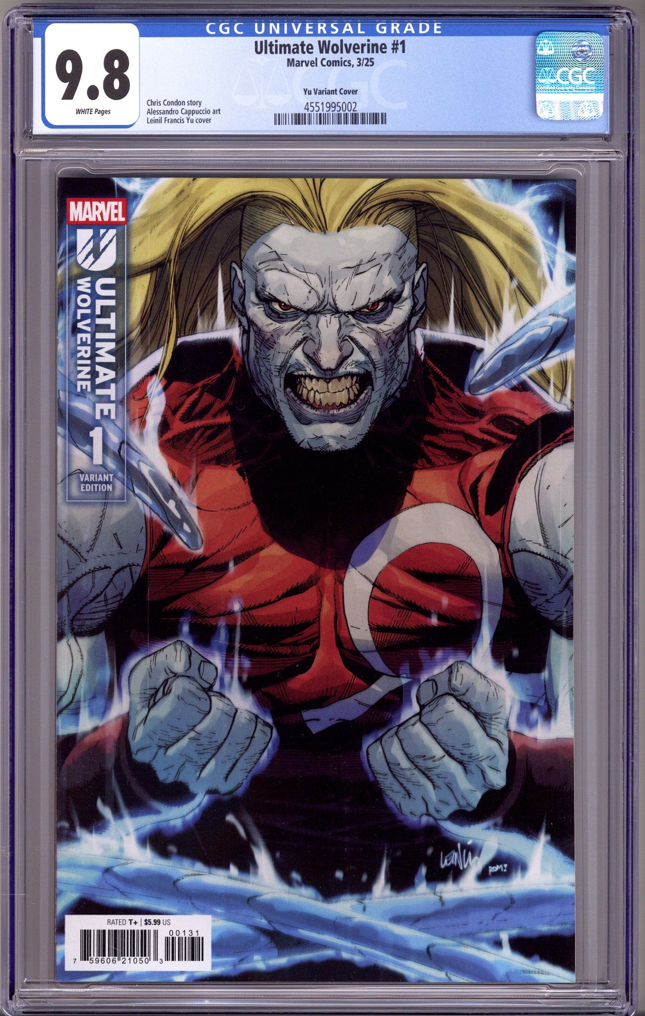 Ultimate Wolverine 1 CGC 9.8 (NM/M) (2025) Yu Variant
