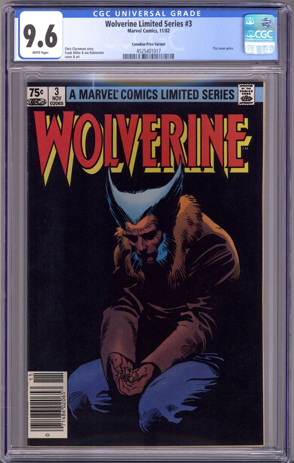 Wolverine Vol 1 3 CGC 9.6 (NM+) (1982) Canadian Price Variant