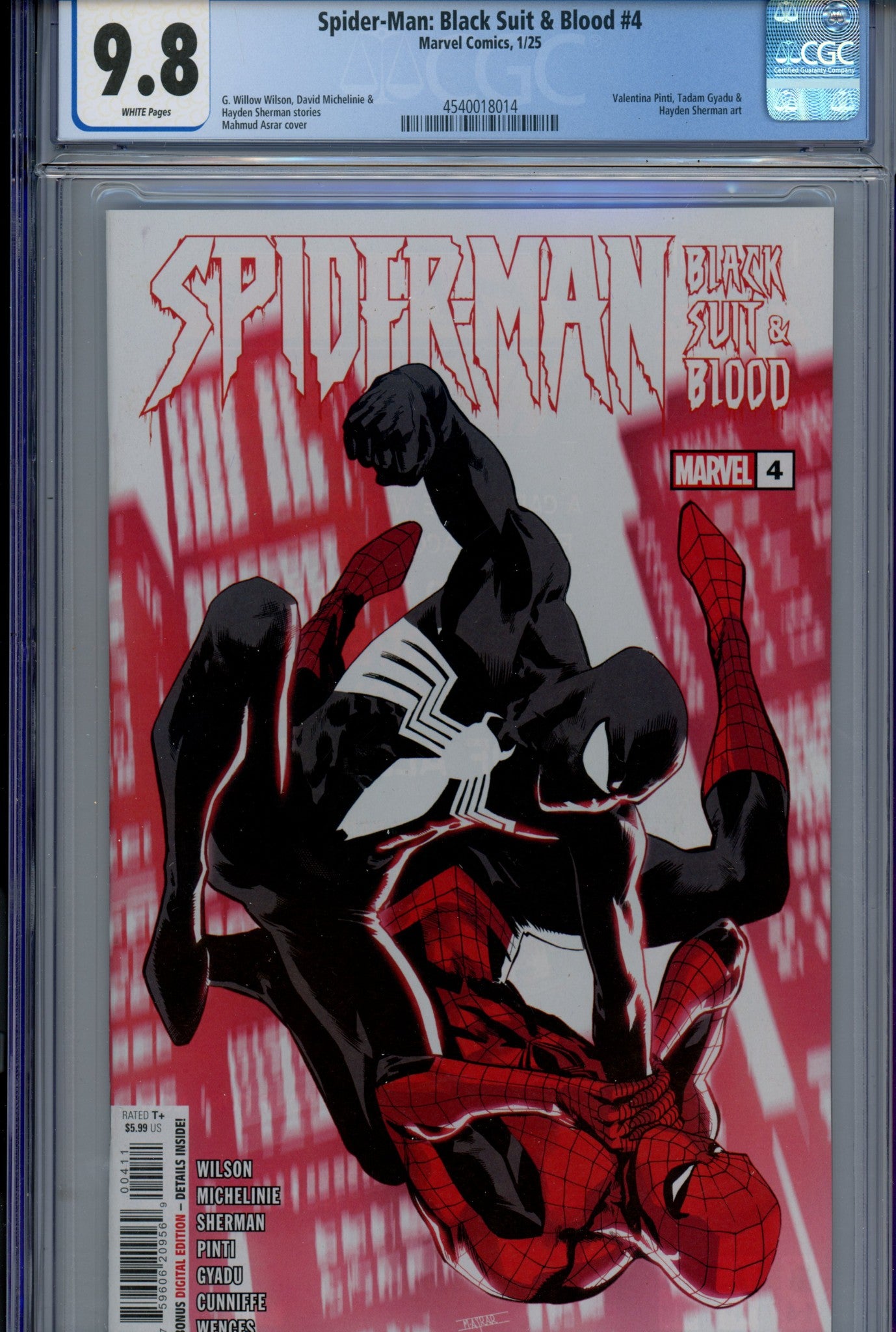 Spider-Man: Black Suit & Blood 4 CGC 9.8 (NM/M) (2025) 