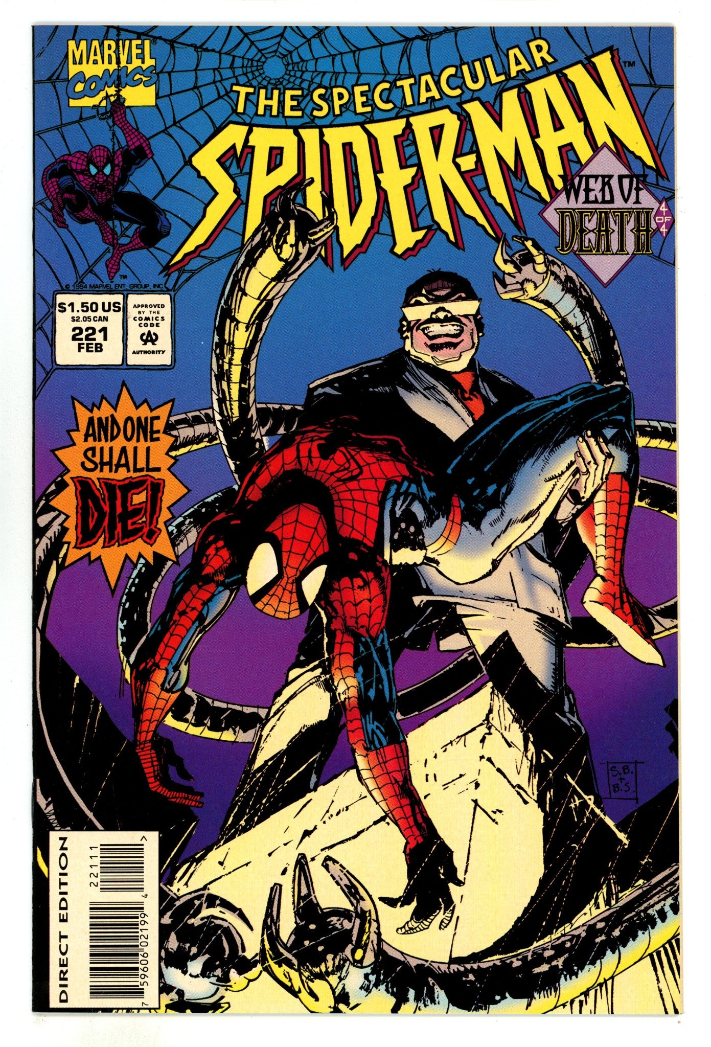 The Spectacular Spider-Man Vol 1 221 NM- (9.2) (1995) 