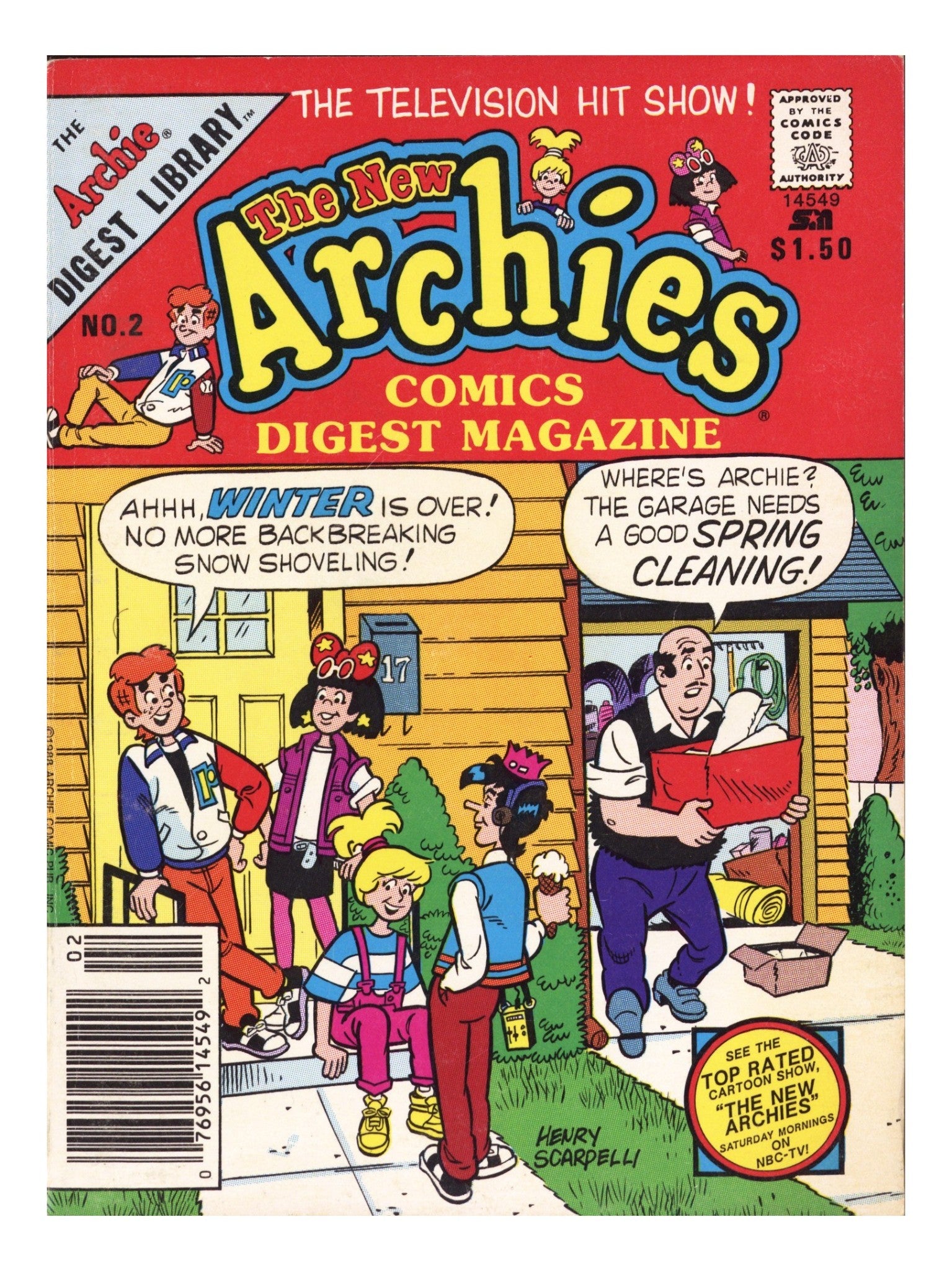 The New Archies Comics Digest Magazine 2 Mid Grade (1988) Canadian Price Variant 