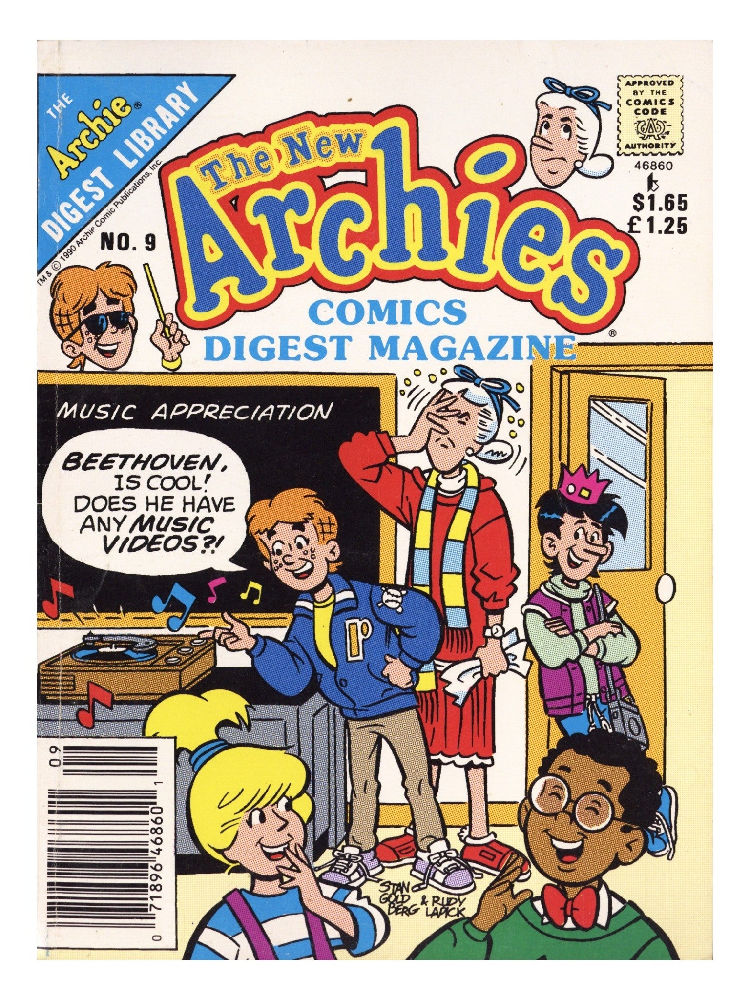 The New Archies Comics Digest Magazine 9 Low Grade (1990) Canadian Price Variant 