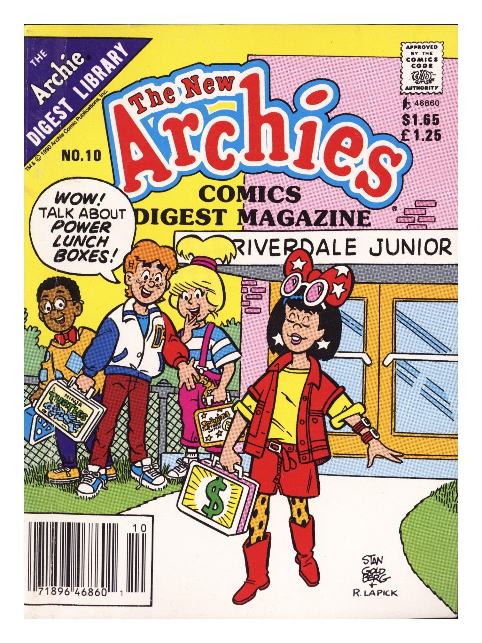 The New Archies Comics Digest Magazine 10 Mid Grade (1990) Canadian Price Variant 
