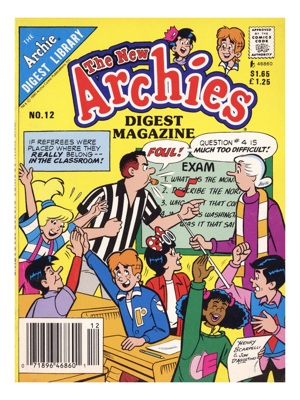 The New Archies Comics Digest Magazine 12 Low Grade (1990) Canadian Price Variant