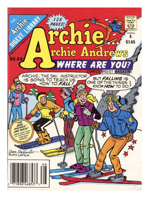 Archie... Archie Andrews, Where Are You? Comics Digest Magazine 66 Low Grade (1990) Canadian Price Variant