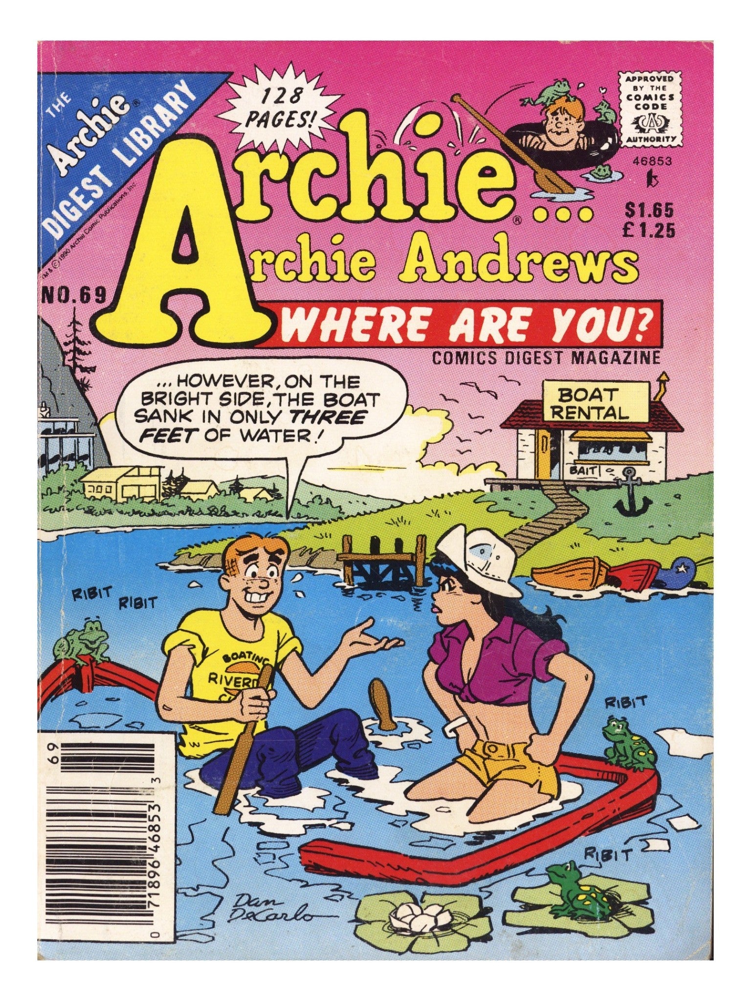 Archie... Archie Andrews, Where Are You? Comics Digest Magazine 69 Low Grade (1990) Canadian Price Variant 