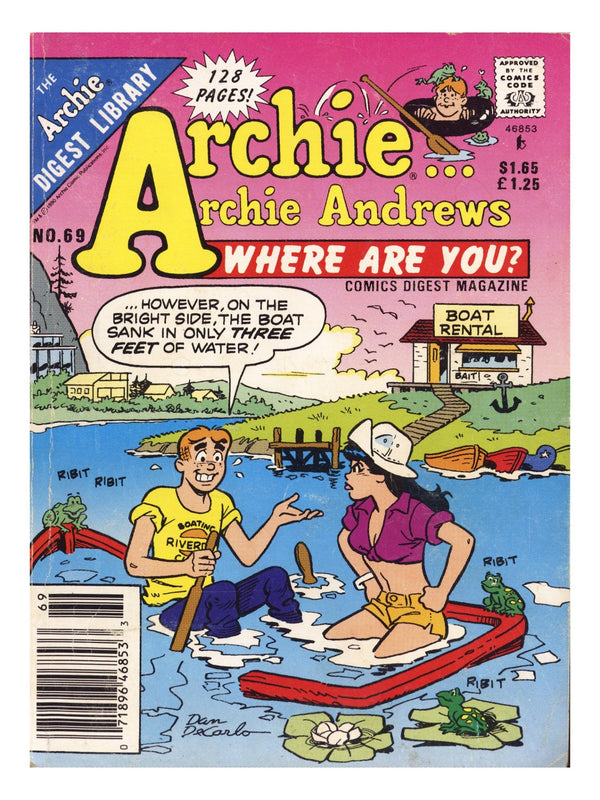 Archie... Archie Andrews, Where Are You? Comics Digest Magazine 69 Low Grade (1990) Canadian Price Variant