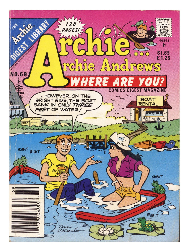 Archie... Archie Andrews, Where Are You? Comics Digest Magazine 69 Low Grade (1990) Canadian Price Variant 